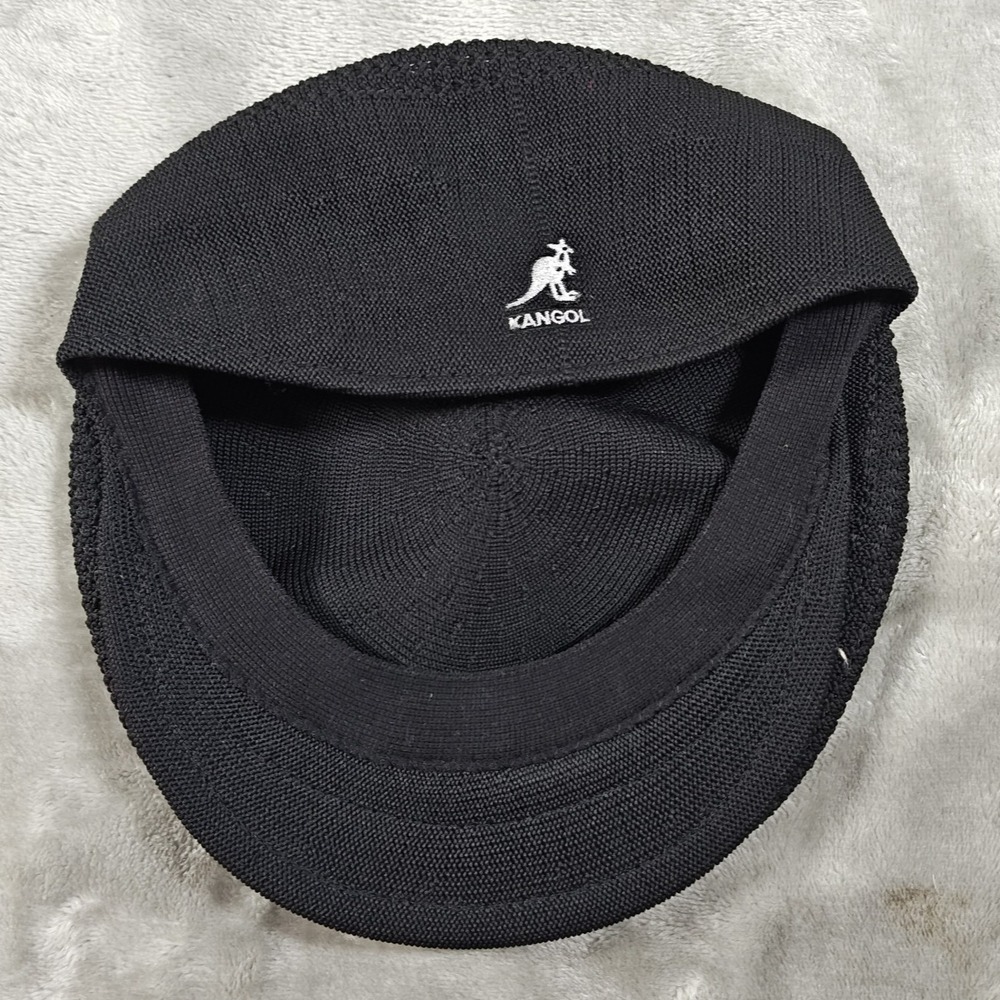 Kangol Ventair 504 Mens Medium Black Flat Cap Newsboy Ivy Hat Casual Hiphop